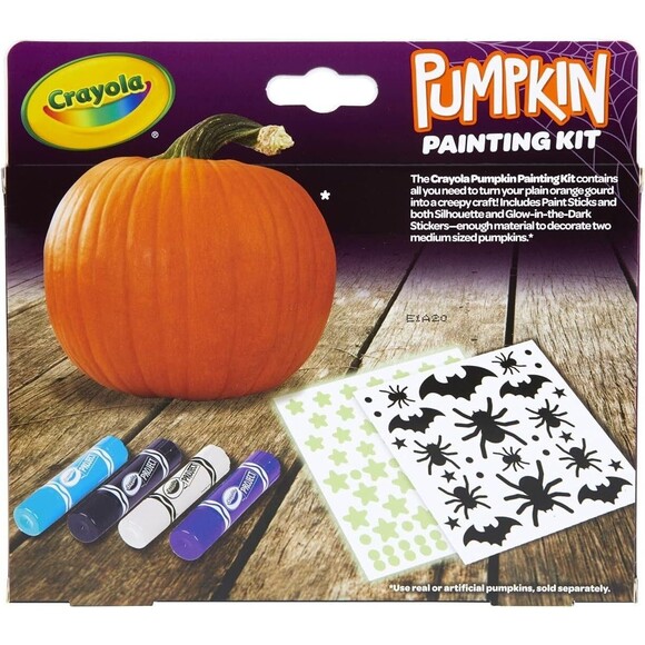 Crayola Pumpkin Painting Kit with Paint Sticks and Stickers No Carve Kids Craft - Picture 5 of 7